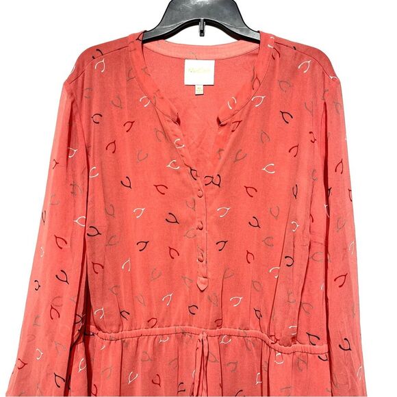 Modcloth Effortless on Arrival Dress in Wishbone Print 4X NWOT - Picture 3 of 12